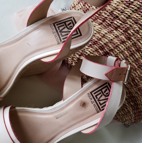 ❤HP❤ Pour La Victoire Jaclyn Pink Wedge Espadrille - Picture 5 of 8